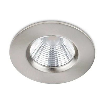 Image of Trio Lighting Zagros nickel coloured LED recessed spotlight IP65