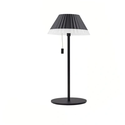 Image of Lindby LED table lamp Ilvi, black, aluminium, Ø 17.5 cm