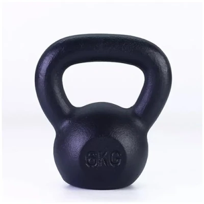 Image of Vinyl Kettle bell Weight Set Exercise Home Gym Fitness Workout 4 20kg &amp; Cast Iron bells Correct Shape And Size (Black (Cast IRON), 6 KG)