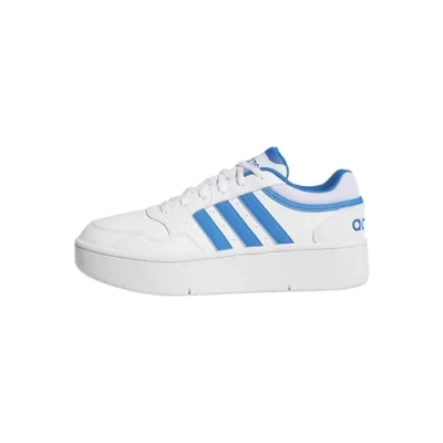 Image of adidas Women&#039;s Hoops 3.0 Bold Shoes, FTWR White/Bluebird/FTWR White, 5.5 UK