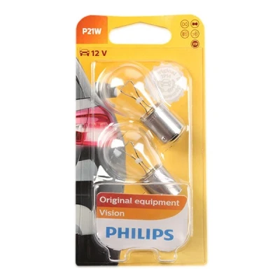 Image of 6216A4, 637211 Light Bulbs PHILIPS 12498B2 12V 21W P21W, Ball shaped lamp AUDI: A6 C6 Avant, A4 B8 Saloon, TT Coupe, VOLKSWAGEN: Golf 5, Sharan II