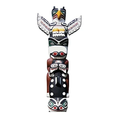 Image of Star Cutouts Ltd SC166 Totem Pole Cardboard Cutout 171cm Tall Perfect for Wild West Cowboy Theme, Solid, Multicolored, Regular