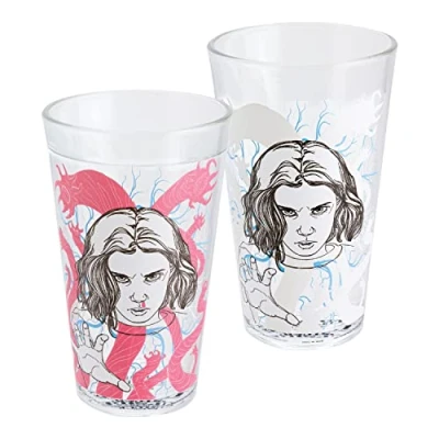 Image of Paladone Stranger Things Eleven Drinking Glass Colour Change Cup Character Gift &amp; Merchandise Multicolored (PP9886ST)