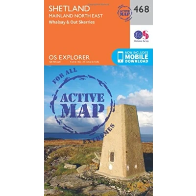 Image of Explorer Active 468 Shetland Mainland North East Map With Digital Version