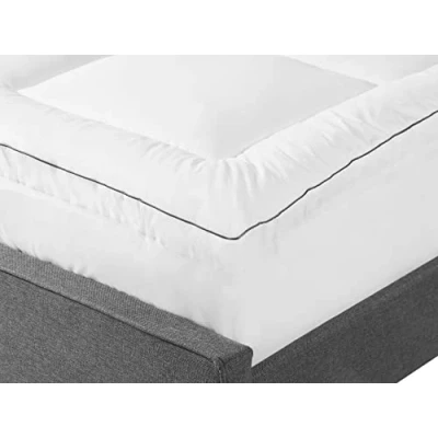 Image of Mattress Topper Protector King Size Bed 160 x 200 cm Japara Cotton White Mulhacen
