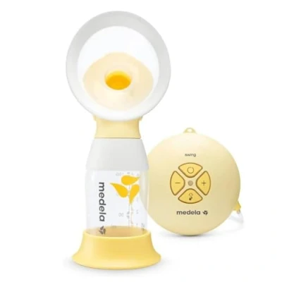 Image of Medela Swing Flex Single Electric Breast Pump, Compact Design, with PersonalFit Funnels and 2 Stage Pumping Technology