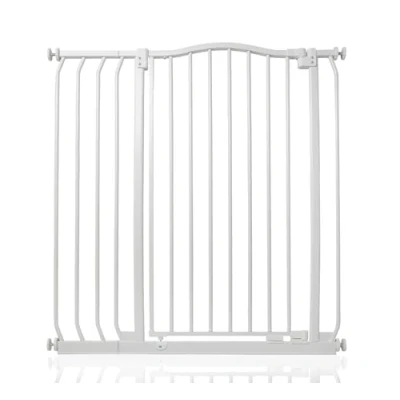 Image of Safetots Extra Tall Curved Top Safety Gate, 89cm 98cm, Matt White, 100cm in Height, Pressure Fit Stair Baby Gate for Doors Hallways and Spaces, Barrier, Easy Installation