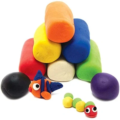 Image of Baker Ross FC865 Soft Modelling Dough Pack of 8 Colours, Clay for Kids and Arts Crafts