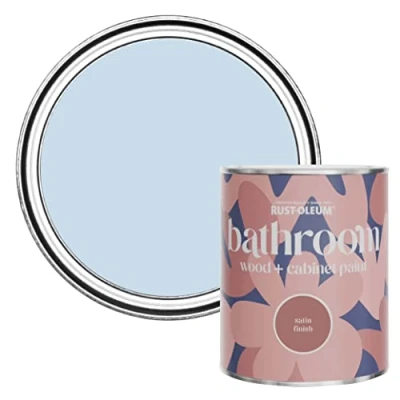 Image of Rust Oleum Blue Moisture Resistant Bathroom Wood and Cabinet Paint in Satin Finish Sky 750ml