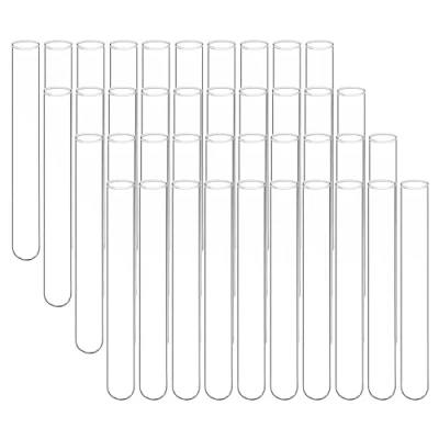 Image of stonylab Glass Test Tubes, Transparent Borosilicate Round Bottom Tubes with 20 mm Diameter and 150 Length for Lab Use, 40 Pack
