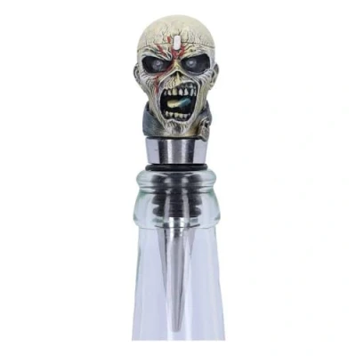 Image of Nemesis Now Officially Licensed Iron Maiden Piece of Mind Bottle Stopper, Silver, 10cm