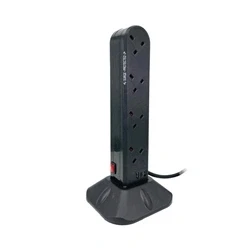 Image of Connekt Gear 8 Way Surge Protected Socket Tower Block with USB Ports
