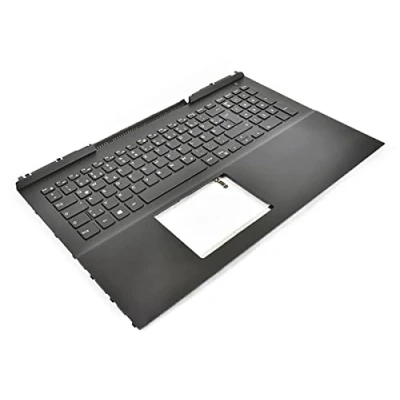 Image of Dell Inspiron 7566/7567 Palmrest &amp; GERMAN Backlit Keyboard 0MDC8K + 0KRHKG (Renewed)