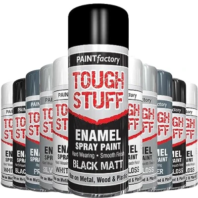 Image of AlezyB 1 x Enamel White Appliance 400ml Tough Stuff Hard Wearing Smooth Aerosol for Metal Wood Plastic