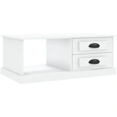 Image of vidaXL Coffee Table White 90x50x35 cm Engineered Wood