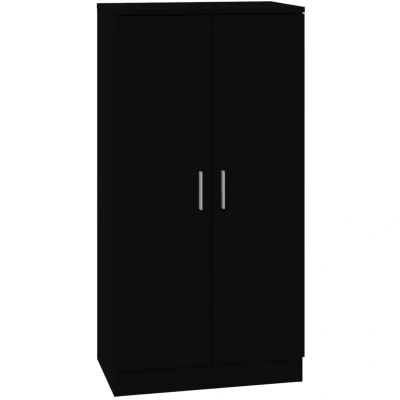 Image of vidaXL Shoe Cabinet Black 55x35x108 cm Engineered wood