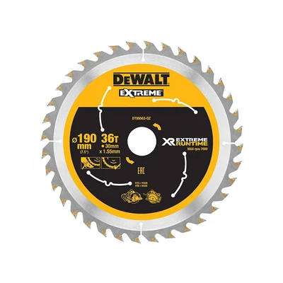 Image of Dewalt XR Extreme Runtime SAEGE Sheets Hand Circular Saw 190 x 30 mm Pack of 1 DT99563 36 WZ/FZ/qz