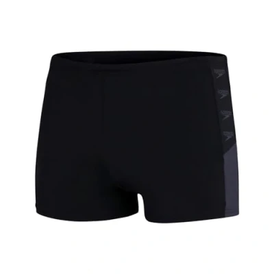Image of Speedo Men&#039;s Boom Logo Splice Aquashort, Black/Oxid Grey, 30
