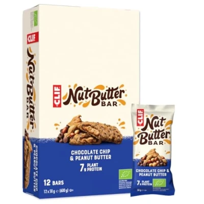 Image of CLIF Nut Butter Bar Snack / Nutritional Protein Chocolate Chip Peanut Organic 12 x 50 g