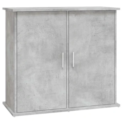 Image of vidaXL Engineered Wood Aquarium Stand with Ample Storage, Modern Design and Sturdy Support, Concrete Grey Decorative Piece for Home