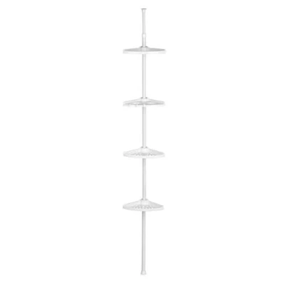 Image of Premier Housewares 4 Tier Bathroom Corner Shelf Unit White,200 240 x 20 cm