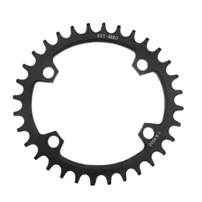 Image of EMSea Black Oval Bicycle Chainring 96 BCD 32T Bike Narrow Wide Round Single Chain Ring for Mountain