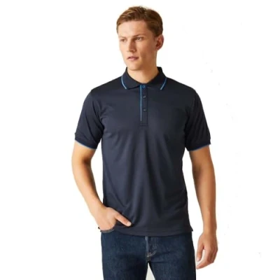 Image of Regatta Professional Mens Navigate Short Sleeved Polo Shirts Navy/Blue
