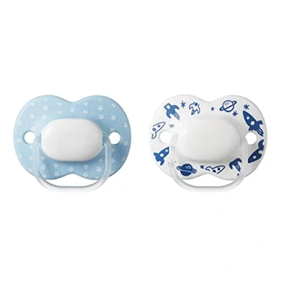 Image of Tommee Tippee Closer to Nature Little London Soothers 0 6months 2Pk Pink Flower