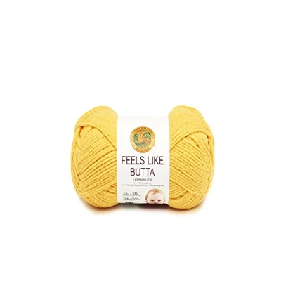 Image of Lion Brand Yarn 215 157 Feels Like Butta Yarn, Yellow, One Skein