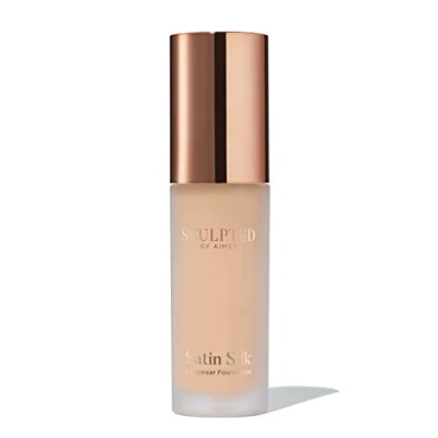 Image of Satin Silk Longwear Foundation from Sculpted by Aimee (Medium Plus 4.5) Lightweight, Hydrating &amp; Buildable High Coverage, Sweat Resistant