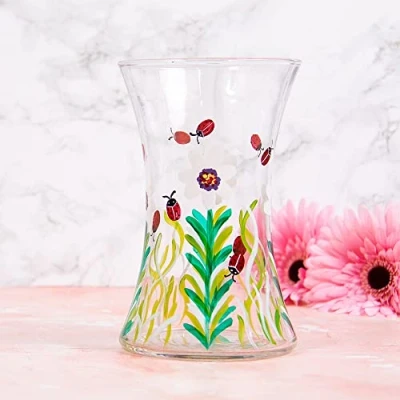 Image of The Leonardo Collection LP48329 Vase Ladybirds 1 Piece 12x12x20 cm Accessory, Multicolor