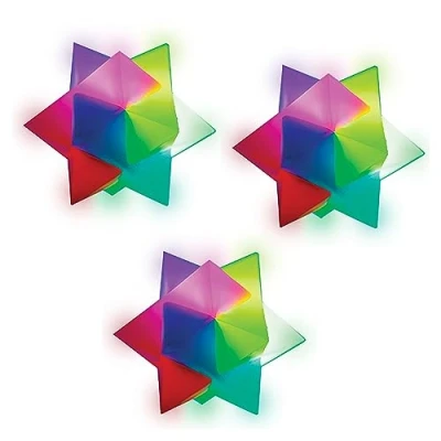 Image of Playlearn 6cm Prism Flashing Ball Toy for High Anxiety Levels OCD ADHD ADD &amp; Autism 3pcs LED Light Up Sensory Stress Balls Kids Perfect and Play