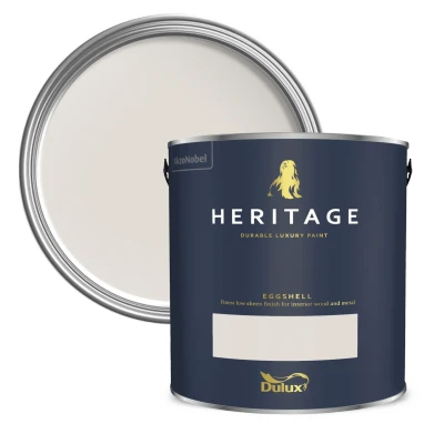 Image of Dulux Heritage Eggshell, Chiltern White 750ml Durable, Low Sheen Finish for Wood &amp; Metal, Interior Trim Paint