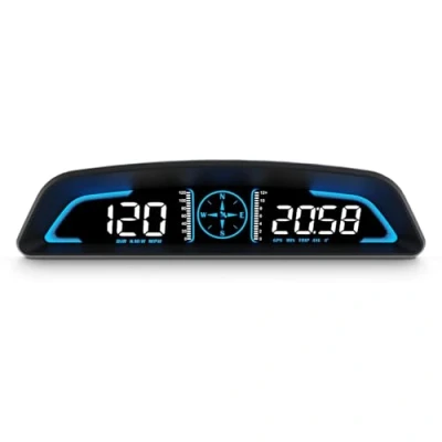 Image of AMROOLOO Speedometer, Receiving Satellite Signals, Displaying Speed and Other Functions, Car Head up Display, Applicable to All Vehicles