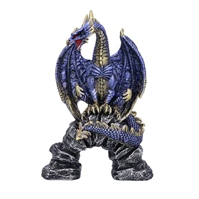 Image of Nemesis Now Acko Dragon Figurine, Blue, 15.5cm