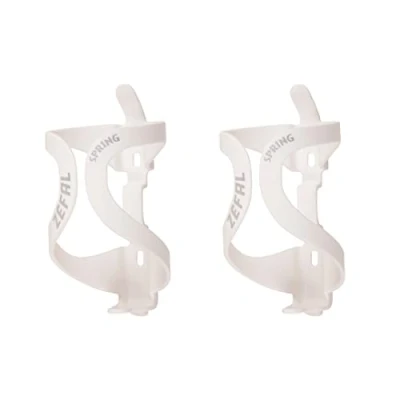 Image of ZEFAL Pack Spring White Double Bottle Cage for Your Frame Lightweight and Durable Bicycle Road Bike Mountain