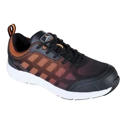 Image of Portwest FT15 Slip Resistant Steelite Tove Trainer S1P Black/Orange, 39