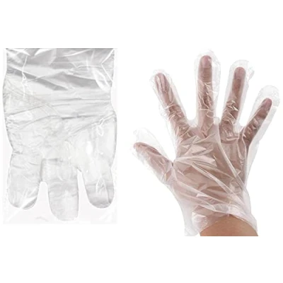 Image of fiXte 100 x Clear Disposable Gloves Large DIY Food Hygiene Hair Dye and Multi Purpose