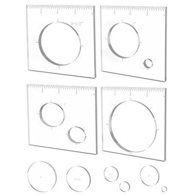 Image of Butterfly Inlay Templates, Router and Decorative Templates for Woodworking, Jig Template (Circle)