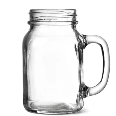 Image of Mason Drinking Jar Glasses 1 Pint Set of 24 Jars for Cocktails and Smoothies