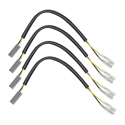Image of Be In Your Mind 4x Turn Signal Wiring Adapter Compatible with Yamaha Plug Motorcycle Cable Approx. 22.5cm/8.86inch