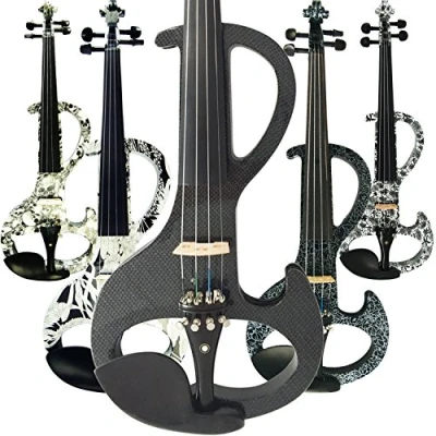 Image of Aliyes Handmade Professional Silent Electric Violin 4/4 Full Size Solid Wood Student For Beginner Kit String,Shoulder Rest,Rosin 1311
