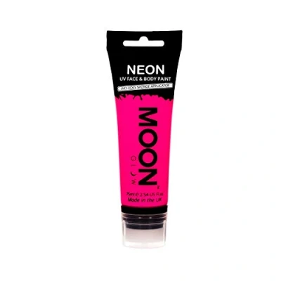 Image of Moon Glow Supersize 75ml Neon UV Face &amp; Body Paint Intense Pink with sponge applicator
