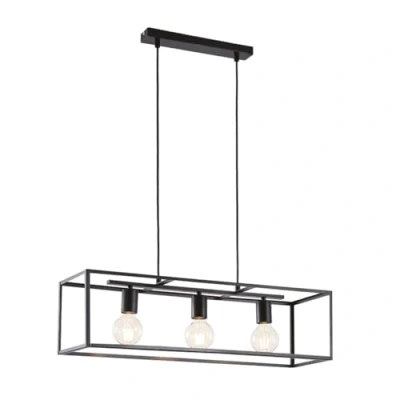 Image of Ceiling Light &#039;Emily&#039; dimmable (Modern) in Black Made of Metal for e.g. Kitchen (3 Sources, E27) from Lindby Pendant Lighting, lamp, Hanging