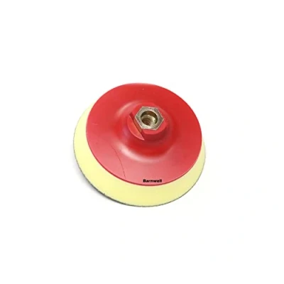 Image of Barnwell 5&quot; 125mm Soft Rotary Backing Plate Pad M14 (Yellow/Red) Polishing