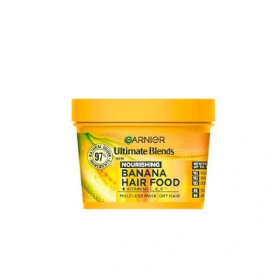 Image of Garnier Hair Food Multi use Treatment Mask, Nourishes and Conditions, Ideal for Dry Hair, No Silicones, Vegan Formula, Banana, Ultimate Blends, 400ml