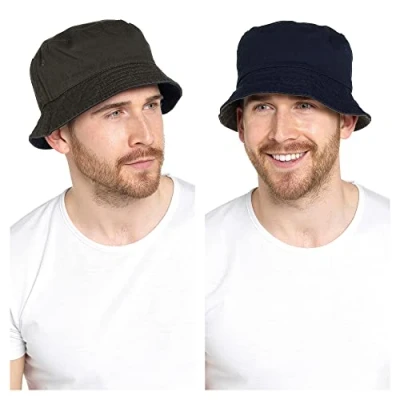 Image of undercover lingerie Mens Reversible Bucket Hat GL634 Navy/Khaki M/L