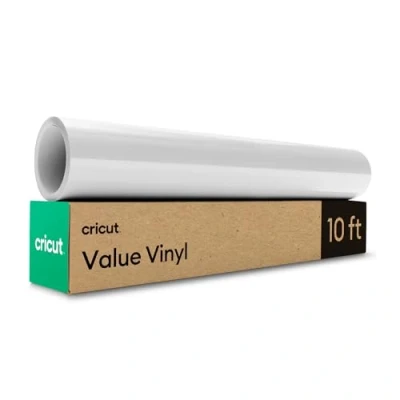 Image of Cricut Vinyl Permanent White 3m (10ft) Self Adhesive Roll for use with All Cutting Machines