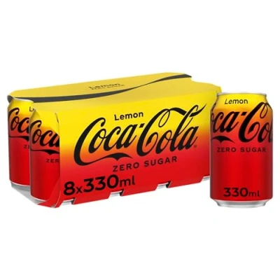 Image of Coca Cola Zero Sugar Lemon, 8 x 330 ml