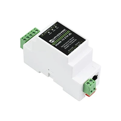 Image of RS485 to RJ45 Ethernet Converter Industrial Serial Device Server TCP/IP Module Supports Modbus Gateway, MQTT/JSON and Multi Communication Modes, Rail Mount Support